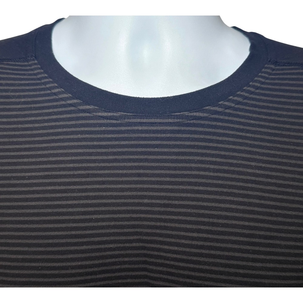 Lululemon Velocity Long Sleeve Shirt Hyper Stripe Black Grey Mens XL Athletic - Picture 3 of 8